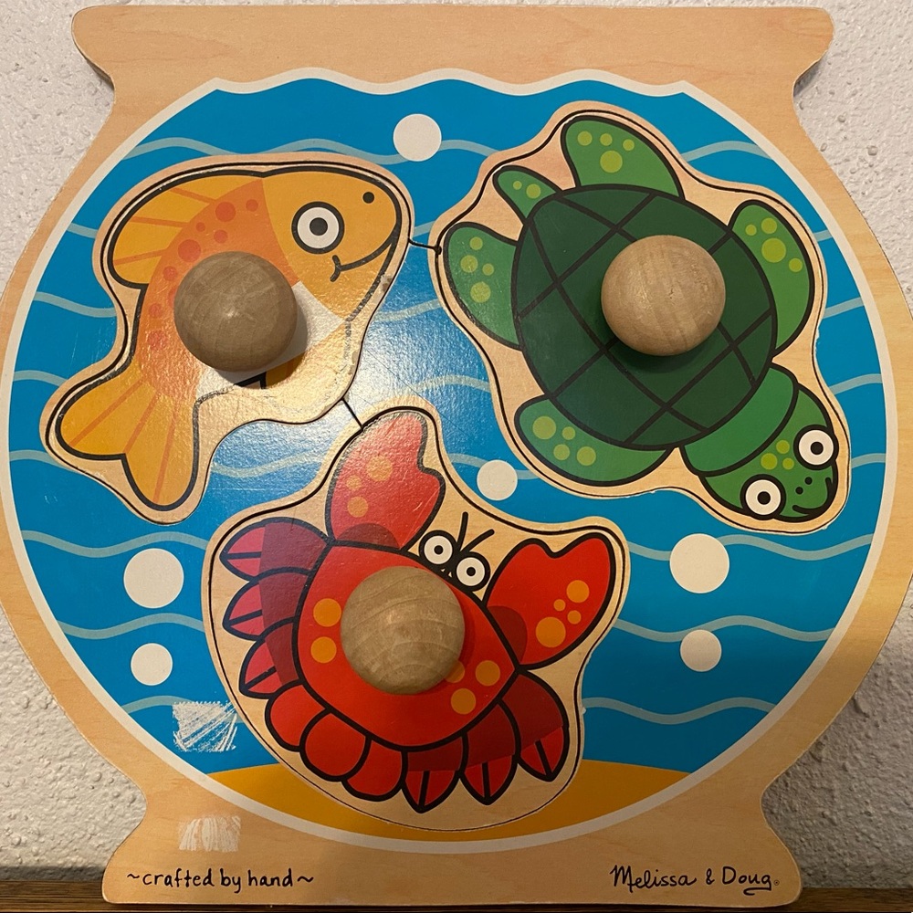 Melissa & Doug Jumbo Knob Fish Bowl Puzzle